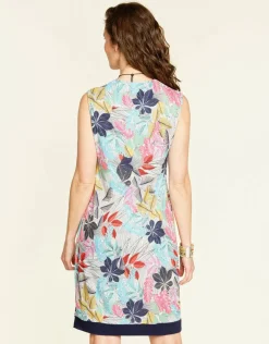Robe imprimé bleu rose