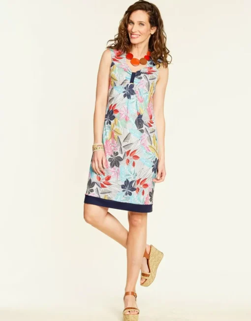 Robe imprimé bleu rose