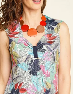 Robe imprimé bleu rose