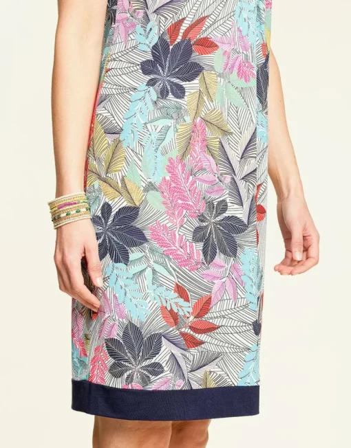 Robe imprimé bleu rose
