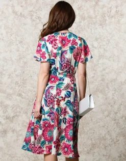 Robe longue motif fleuri