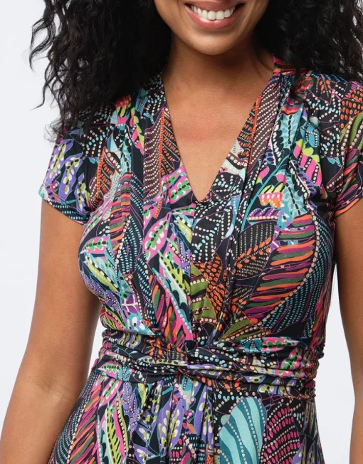 Robe longue multicolore
