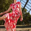 Robe longue rose chic