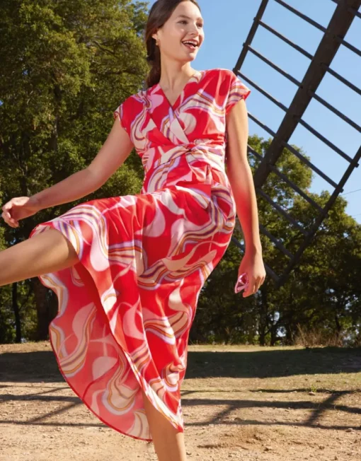 Robe longue rose chic