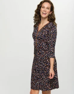 Robe maille fluide bleue