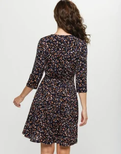 Robe maille fluide bleue