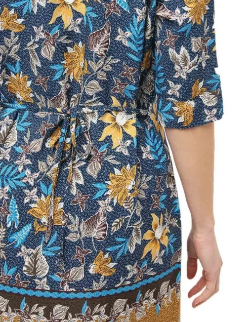 Robe motifs floraux bleu