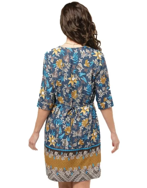 Robe motifs floraux bleu