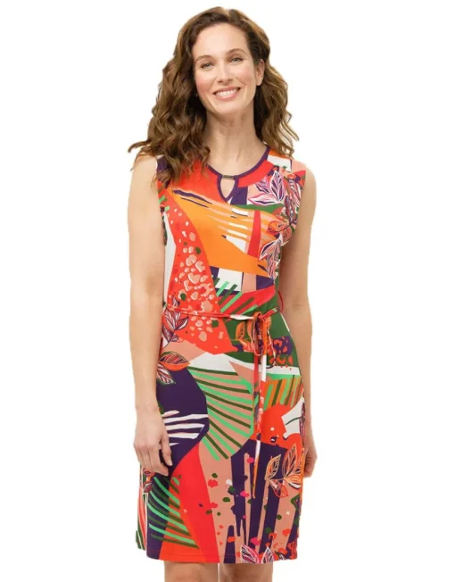 Robe rouge imprimée
