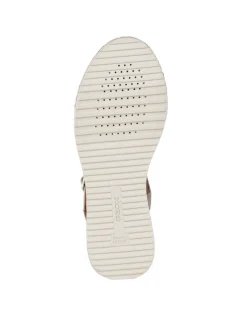 Sandale corde cuir argent GEOX