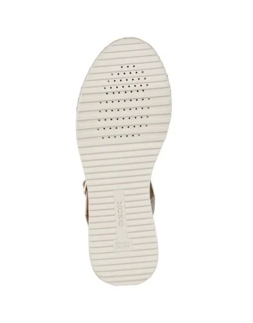 Sandale corde cuir argent GEOX