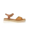 Sandale corde cuir camel GEOX