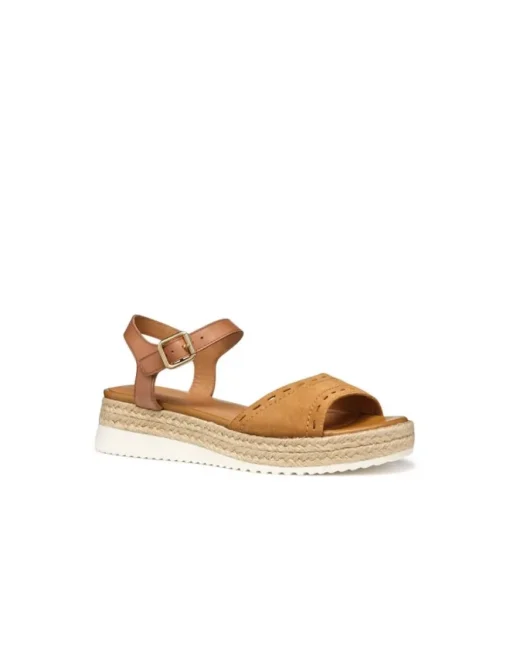 Sandale corde cuir camel GEOX