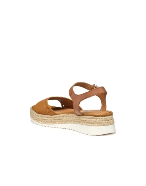 Sandale corde cuir camel GEOX