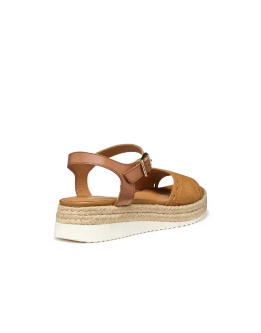 Sandale corde cuir camel GEOX