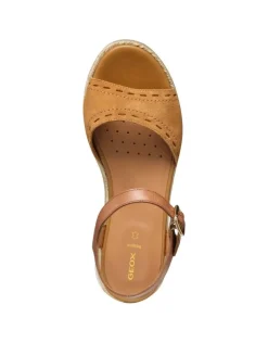 Sandale corde cuir camel GEOX