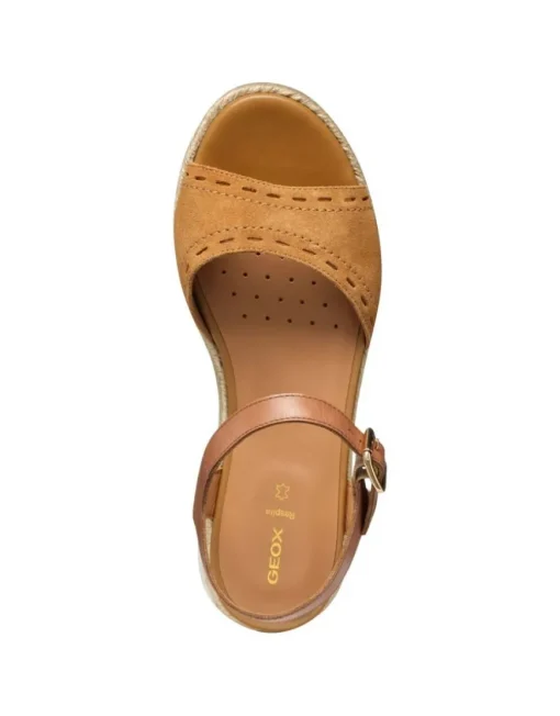 Sandale corde cuir camel GEOX