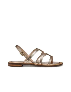Sandale plate cuir or GEOX