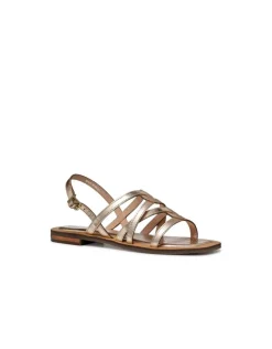Sandale plate cuir or GEOX
