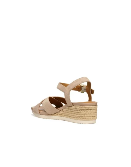 Sandales talon cuir beige GEOX
