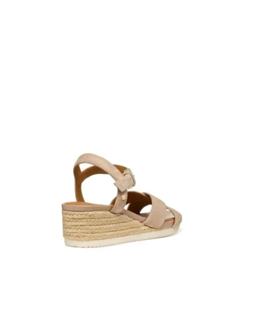 Sandales talon cuir beige GEOX