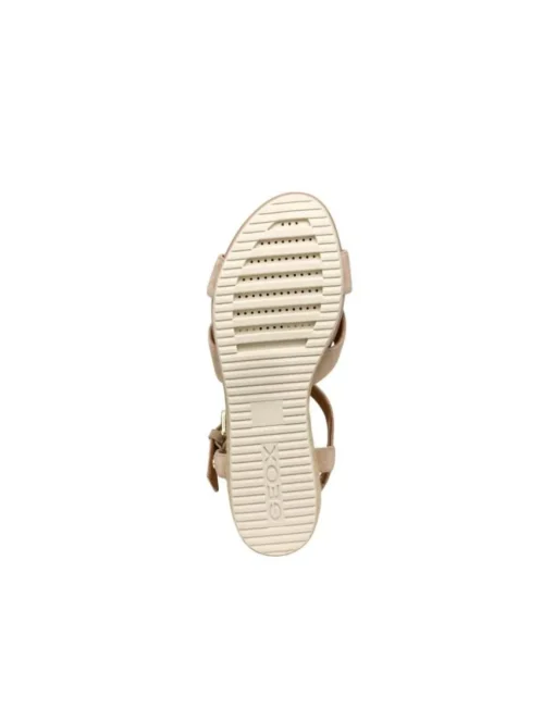 Sandales talon cuir beige GEOX