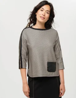 Top maille ample noir
