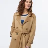 Trench suédine beige