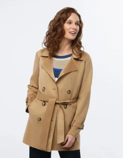 Trench suédine beige