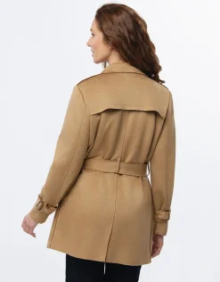 Trench suédine beige