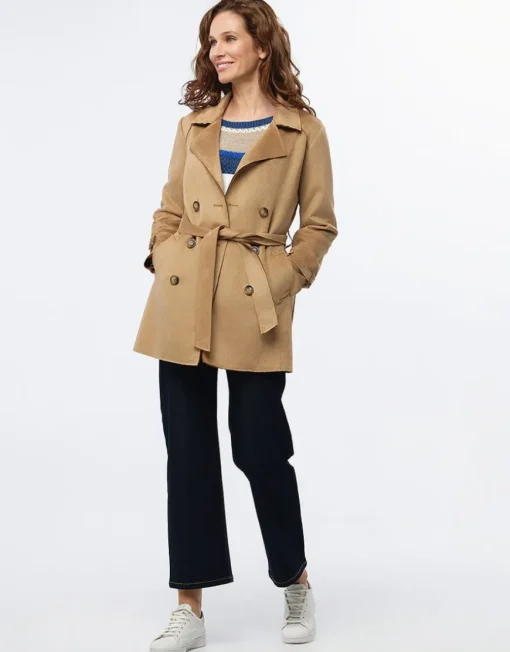 Trench suédine beige