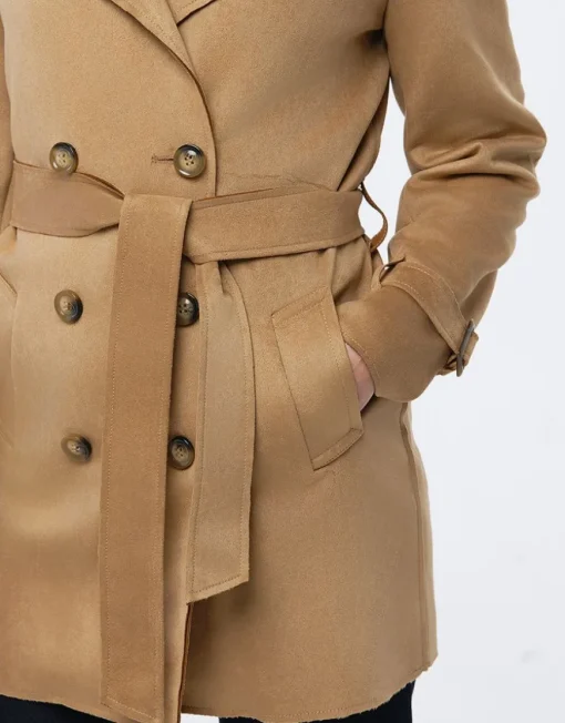 Trench suédine beige