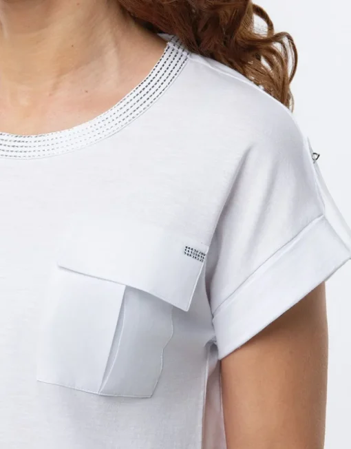 T-shirt blanc coton