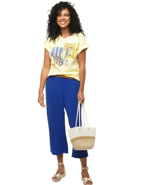T-shirt 100% coton jaune