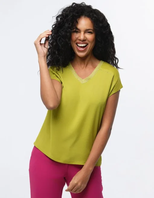 T-shirt bi-matière vert