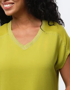 T-shirt bi-matière vert