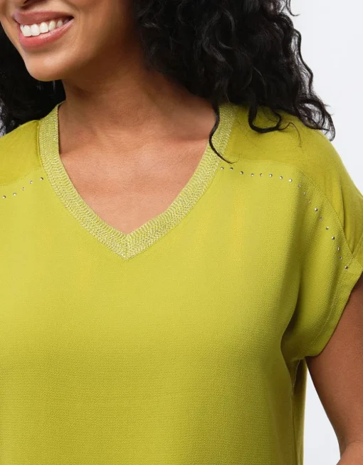 T-shirt bi-matière vert