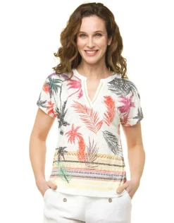 T-shirt blanc imprimé
