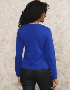 T-shirt bleu coton