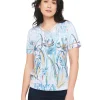 T-shirt bleu strass