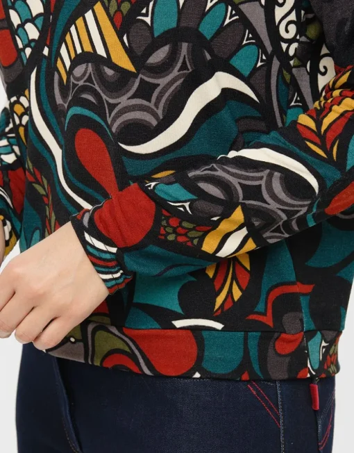 T-shirt chaud bleu motif