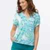 T-shirt chic imprimé bleu