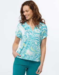 T-shirt chic imprimé bleu