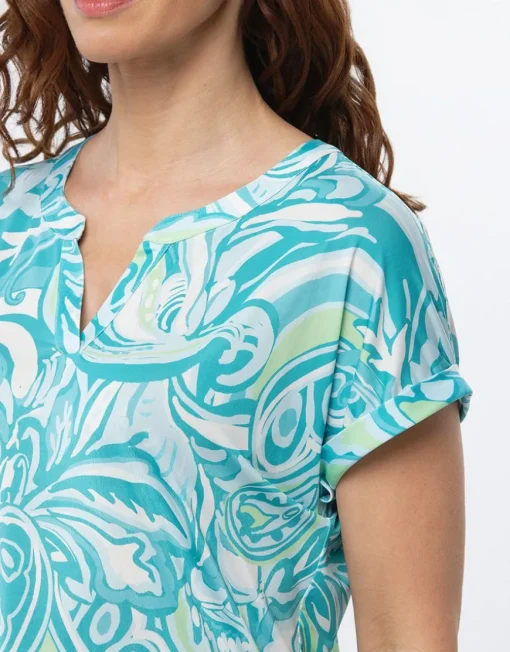 T-shirt chic imprimé bleu