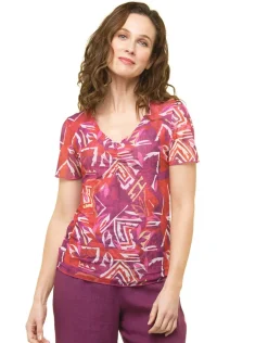T-shirt chic violet motif
