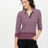 T-shirt col chemise rose