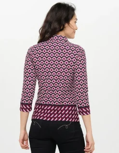 T-shirt col chemise rose
