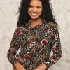 T-shirt doux motif noir