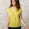 T-shirt fluide vert anis
