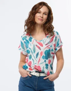 T-shirt imprimé brillant